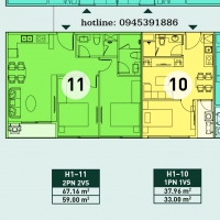 Mặt bằng căn hộ cao tầng lighthouse của Ecorivers Hải dương