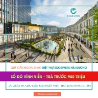 Quỹ căn ngoại giao Biệt thự Ecorivers Hải Dương